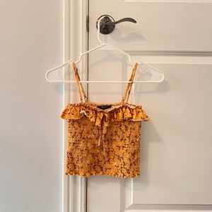 🍏 Forever 21 Smocked Orange Cami - S